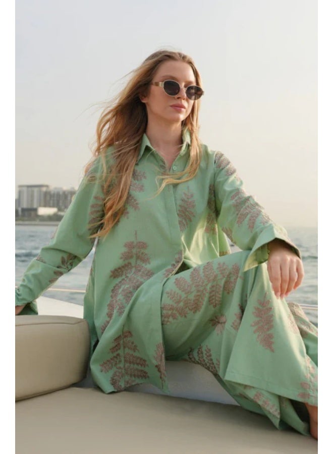 SJON Sea Fern Co-ord Set Shirt - Image 2