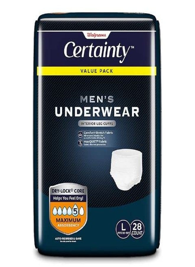 Walgreens Certainty Men's Underwear, Maximum Absorbency Large 28.0ea - Image 1
