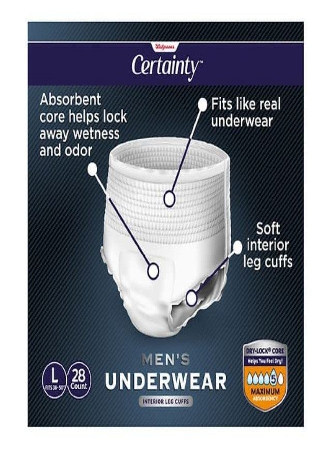 Walgreens Certainty Men's Underwear, Maximum Absorbency Large 28.0ea - Image 2