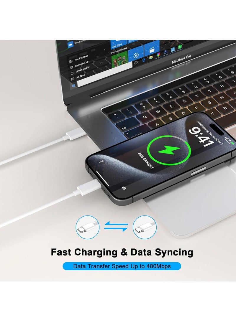 LIVVY - 20W USB-C Fast Charger for iPhone 14/13/12/11 Pro Max/Plus/XR/XS/SE/X - 2M Foldable Wall Plug & 6.6FT Fast Charging Cable, UK PD Type-C Power Adapter - Image 1