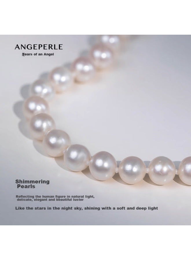 Tianshizhilei Freshwater Pearl Necklace For Women, S925 Silver Classic Style, Near-round High Luster, Birthday Gift For Wife Or Best Friend - Image 3