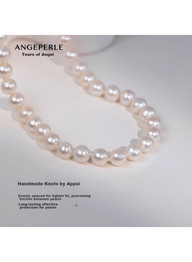 Tianshizhilei Freshwater Pearl Necklace For Women, S925 Silver Classic Style, Near-round High Luster, Birthday Gift For Wife Or Best Friend - Image 4