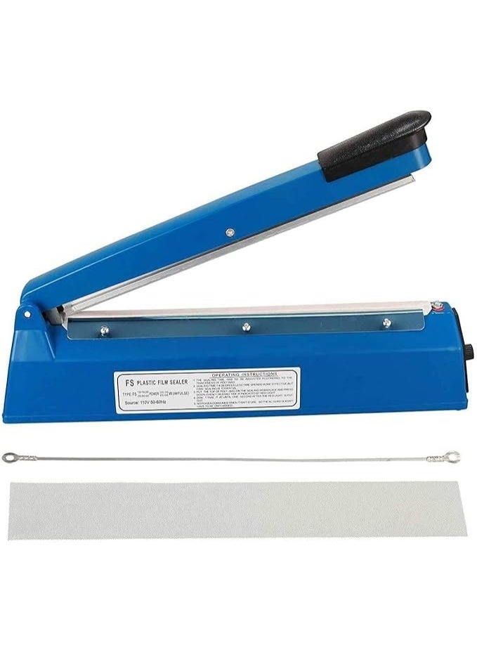Professional Electric Bag Sealer for Instant Heat Sealing with 8 Heat Levels - Fast Heat Pulse Plastic Bag Sealer for Kitchen and Home (20cm) - Image 1