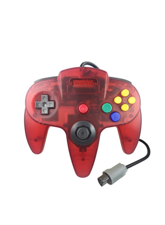 Nintendo 64 Wired Controller By Shindai Kagawa Gaming Industry Direct Sales Joystick For Gaming Enthusiasts-Product Color:Transparent Red