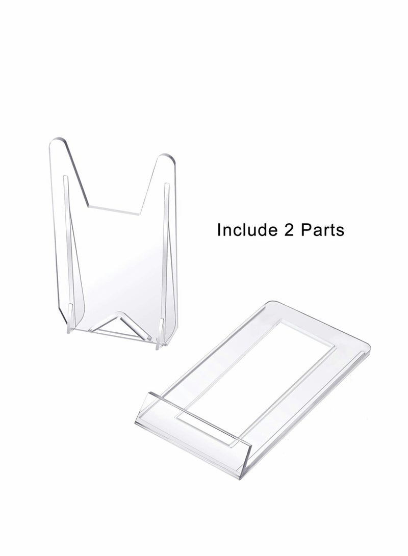 Acrylic Bracket Stands, 10 Pcs Plastic Display Holders Picture Plate Holders Clear Mini Easels Stands to Display Pictures or for Home Office Supplies Festival Party Decoration - Image 3