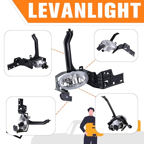LEVANLIGHT Fog Lights Assembly For 2008-2010 Honda Accord Sedan |Driving Fog Lights Lamps Clear Lens | With H11 12V 35W Halogen Bulbs & Wiring Harness Kit - Image 4