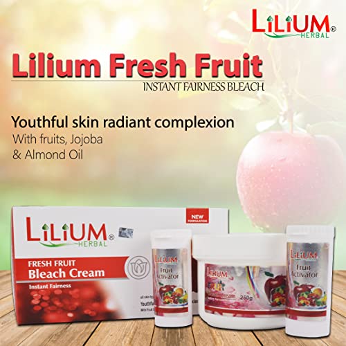 Lilium Fresh Fruit Instant Fairness Bleach Cream 300g | For Youthful Skin & Radiant Complexion - Image 2