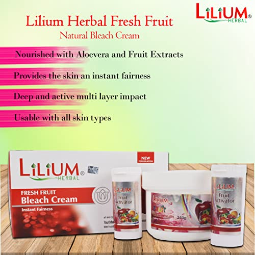 Lilium Fresh Fruit Instant Fairness Bleach Cream 300g | For Youthful Skin & Radiant Complexion - Image 4