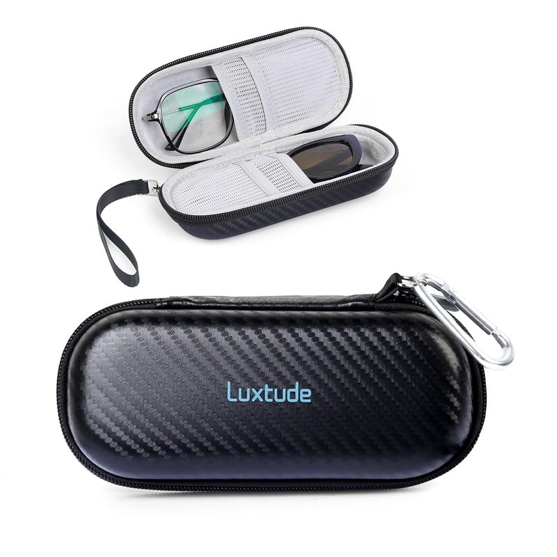 Luxtude Double Glasses Case Hard Shell, Double Eyeglass Case Travel Sunglasses Cases, Dual Sunglasses Organizer Storage for Women Men - Image 1