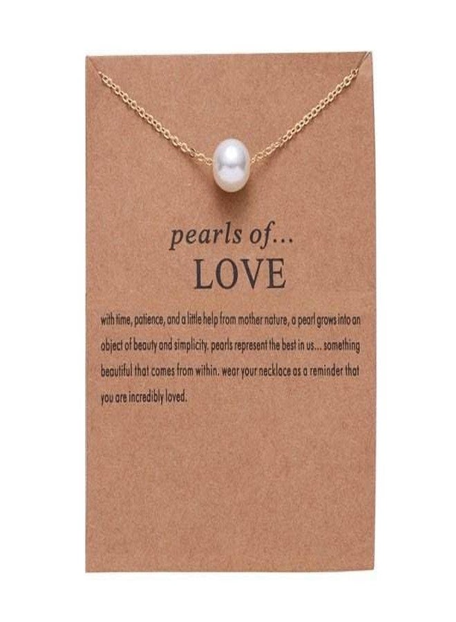 Brigand Dainty Inspirational Necklace Set, 5 Pieces Gold Plated Pendant Collection with Pearl, Butterfly, Infinity Designs for Women and Girls, Love and Friendship Theme - Jewellery Set for Women - Image 3