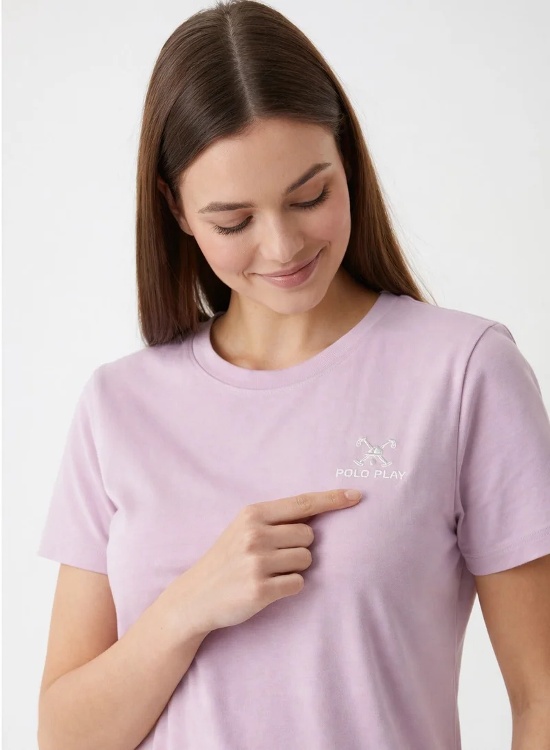 Polo Play Girls Graphic T-shirt -LILAC