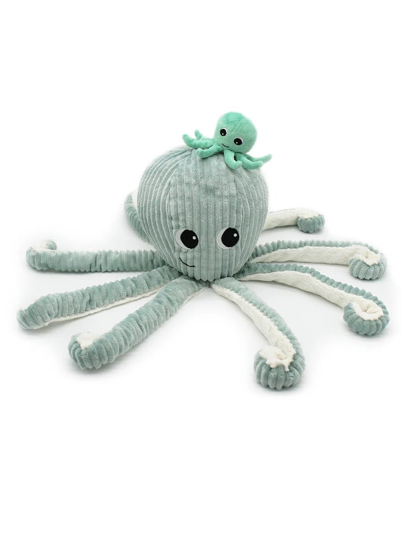 Les Deglingos Filou the Octopus Plush Toy - Cuddly Mom & Baby Set, Eco-Friendly Stuffed Toy from Birth, Machine Washable - Image 1