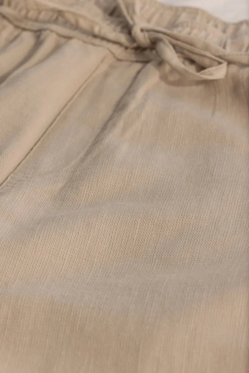 SNITCH Beige Cotton Shorts