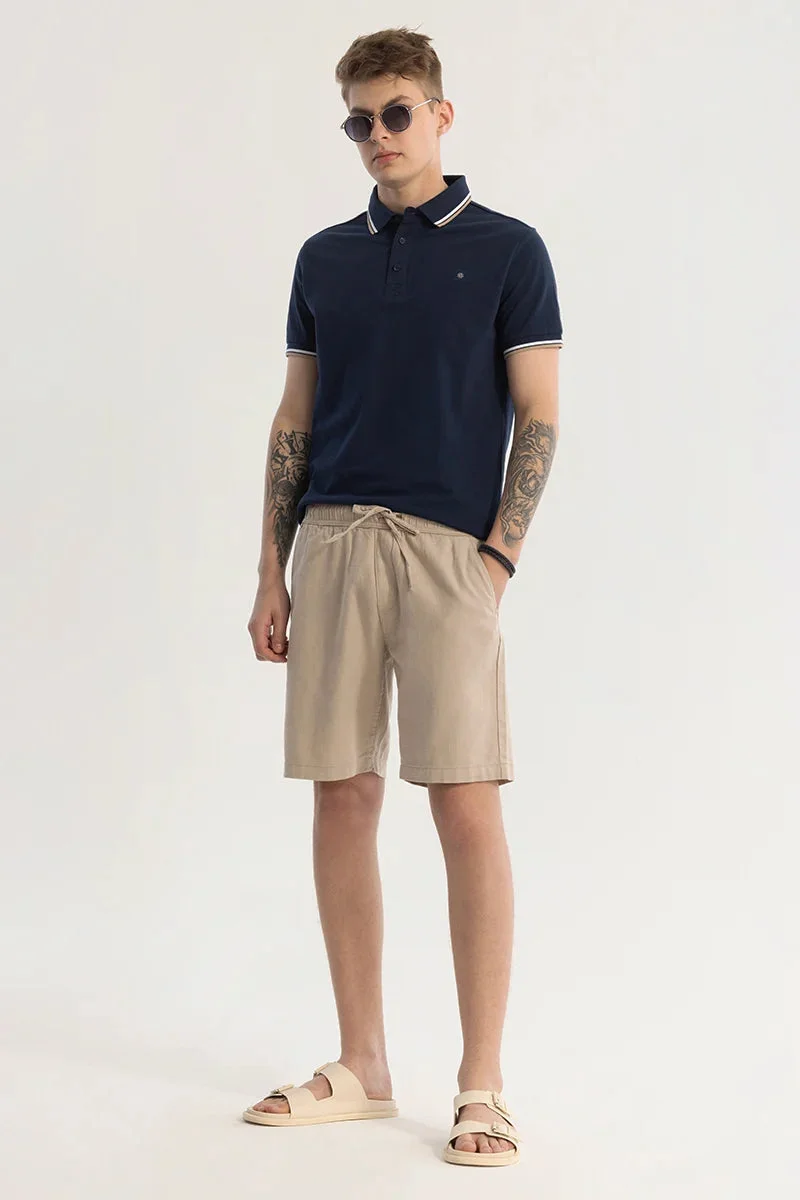 SNITCH Beige Beige Cotton Shorts for Men | Best Price UAE