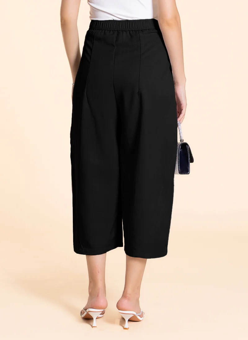 SHAPES CURVED LINEN BLEND TROUSERS
