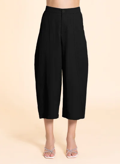 SHAPES CURVED LINEN BLEND TROUSERS