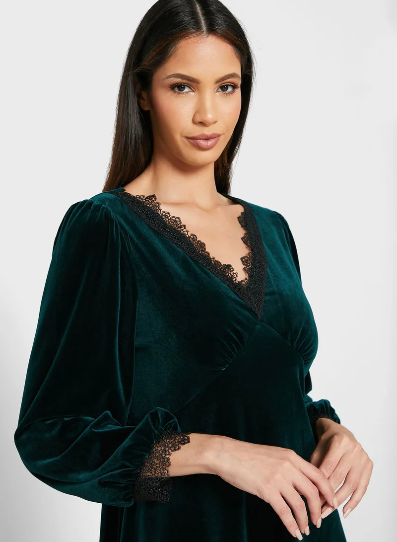 Khizana Lace Trim Nightdress