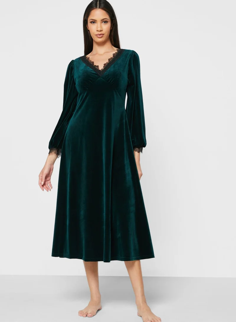 Khizana Lace Trim Nightdress