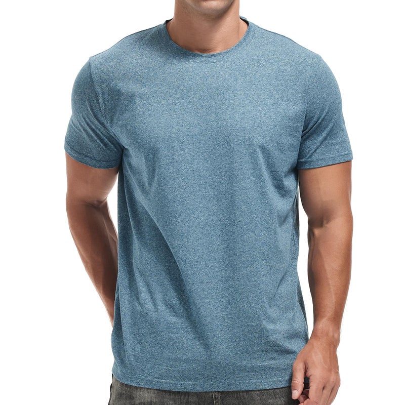 VEIISAR Crew Neck Tees Premium Men's T-Shirts - Soft and Fit Mens T-Shirt - Casual Stylish Tee for Men Dark Blue XL - Image 1