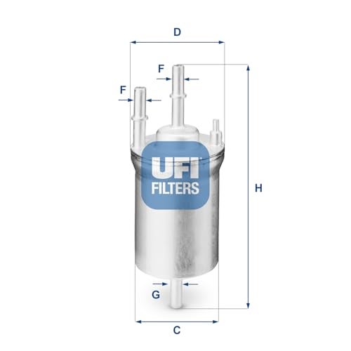 UFI Filters 31.833.00 Direct OEM Replacement | Complete In-Line Fuel Filter Compatible with Audi (A3/TT), Volkswagen (Golf/Jetta), Skoda, and Seat | 24,000 Mile Change Interval - Image 2