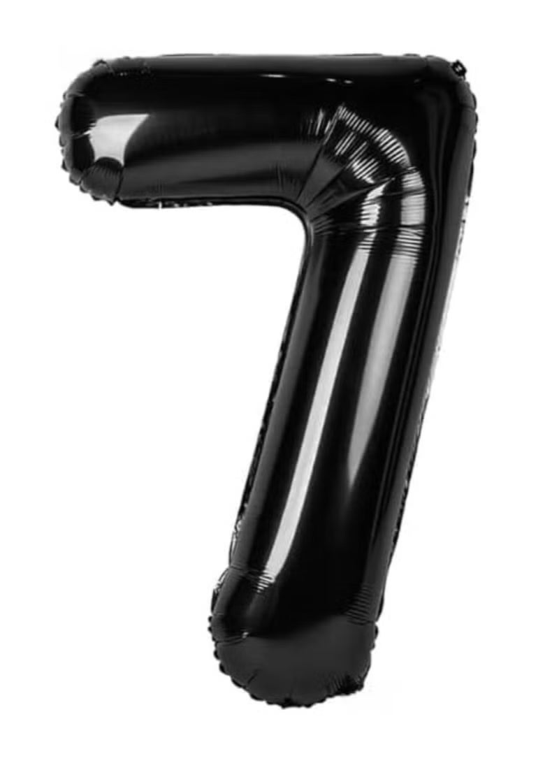 Cool Baby Generic Large Black Helium Foil Number Balloon – 32 Inch Party Decoration – Birthday, Anniversary & Event (Number 7) - Image 1