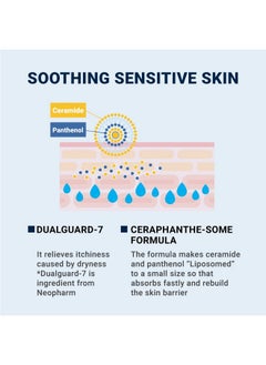 derma b Derma B CeraMD Repair Cream Wash, Unscented Fragrance Free Creamy Face & Body Cleanser for Dry Sensitive Itchy Skin, Deep Moisture Paraben-Free Body Wash, Cream to Foam Cleanser, 13.5 Fl. Oz., 400ml  - Image 5