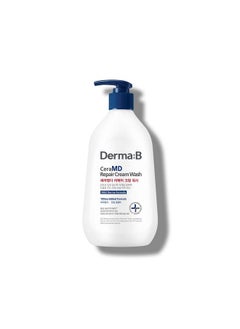 derma b Derma B CeraMD Repair Cream Wash, Unscented Fragrance Free Creamy Face & Body Cleanser for Dry Sensitive Itchy Skin, Deep Moisture Paraben-Free Body Wash, Cream to Foam Cleanser, 13.5 Fl. Oz., 400ml  - Image 1