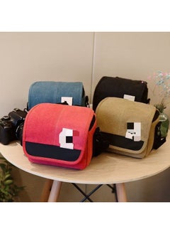Generic Photography Micro Single Canvas Camera Bag Home Dv Camera Bag Outdoor Camera Bag Digital Single Shoulder Camera Bag-color:black  - Image 5