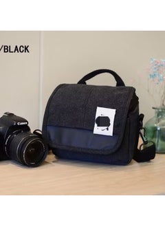 Generic Photography Micro Single Canvas Camera Bag Home Dv Camera Bag Outdoor Camera Bag Digital Single Shoulder Camera Bag-color:black  - Image 2