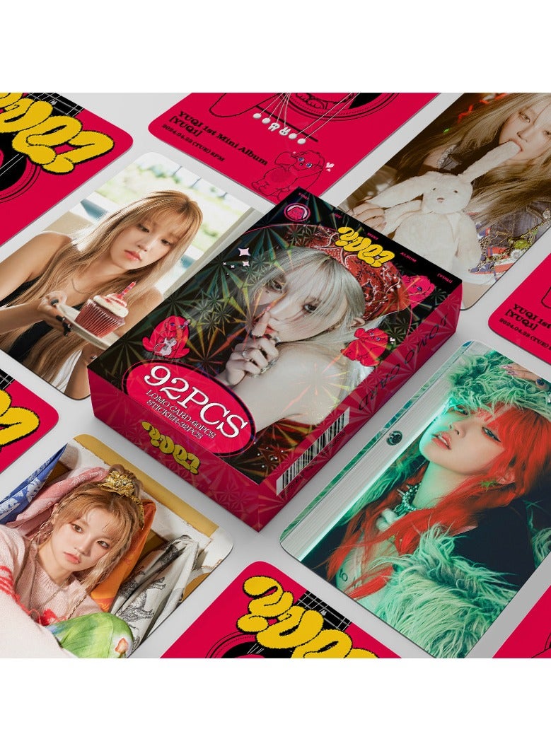 EHOME 92Pcs GIDLE Member Song Yuqi Mini Album YUQ1 Lomo Card And Sticker - Image 1