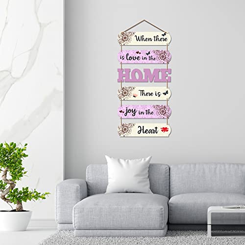 Artvibes When There Is Love In The Home Decorative Wall Art MDF Wooden Wall Hanger for Home | Decor Hanging Ornaments | Modern Decor Items | Wall Poster | Artworks Hangings | Unique Gift (WH_6606N) - Image 3