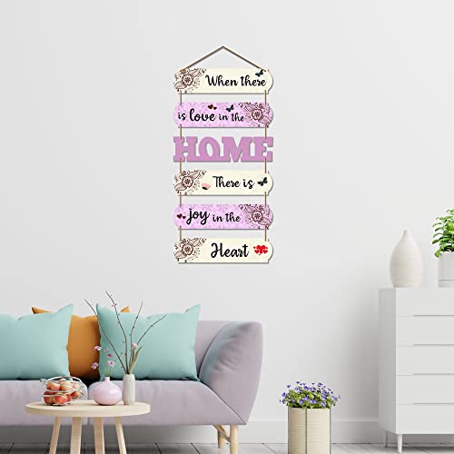 Artvibes When There Is Love In The Home Decorative Wall Art MDF Wooden Wall Hanger for Home | Decor Hanging Ornaments | Modern Decor Items | Wall Poster | Artworks Hangings | Unique Gift (WH_6606N) - Image 2