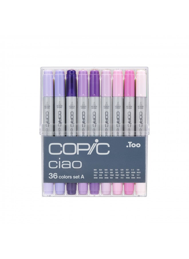 Copic I36A Ciao Markers Set A, 36-Piece - Image 1