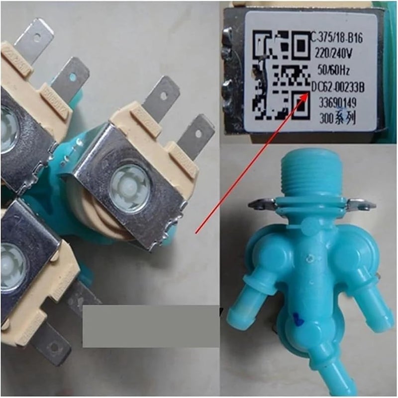 قطع غيار صمام دخول غسالة سامسونج DC62 00233B متوافق مع WD90K5410OX WD70J5430AW 1 قطعة - Image 4