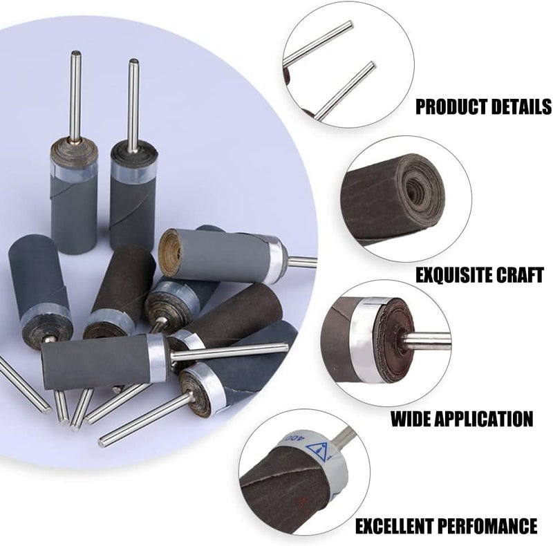 Utoolmart Sandpaper Sticks Cylinder Abrasive Polishing Grinding Mounted Point 400 Grits 2 Pcs - Image 5
