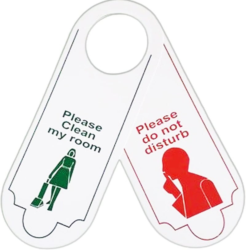 clayherbs 50 Sets Door Knob Hanger, Privacy Sign, DND Sign, Door Tags | Do Not Disturb & Clean My Room Card Tags | Hotel Toiletries | Guest House Door Hanger | Hotel Amenities | Marriage Guest Toiletry Kit | - Image 1