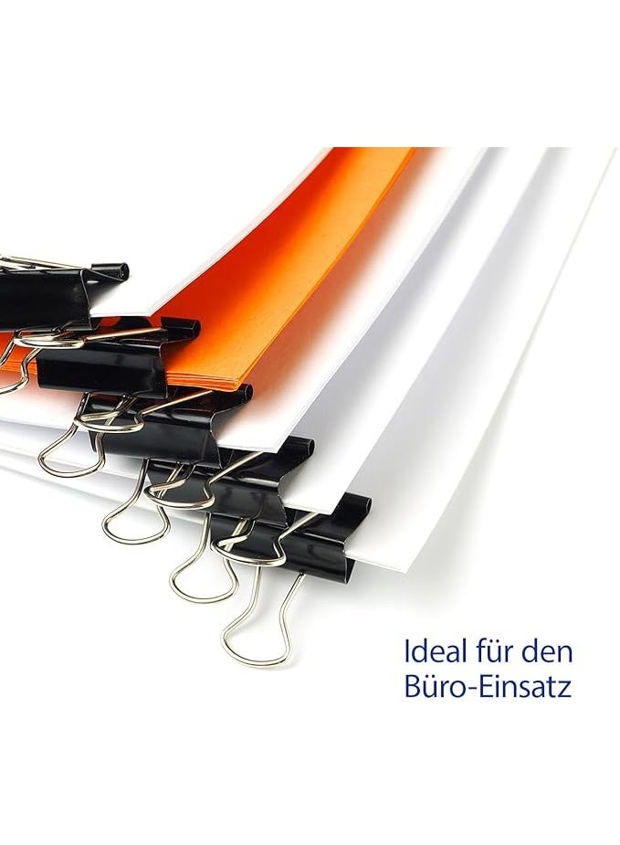 مشابك أوراق معدنية 32 مم، عبوة 12 قطعة، قابلة لإعادة الاستخدام لتنظيم المستندات والملفات في المكتب والمنزل - Image 2