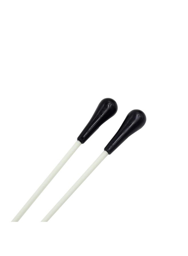 2 Pcs 15" Conducting Baton, Pear Shaped ABS Handle, Black - Image 2
