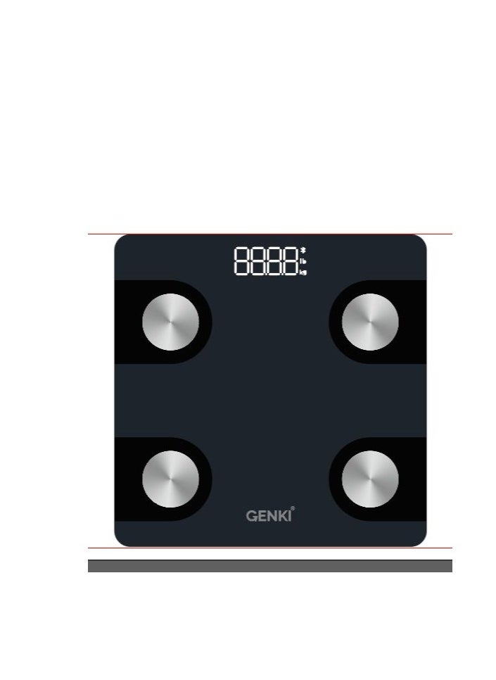 Genki Personal Scale  With Bluetooth 180 Kg  - Image 4