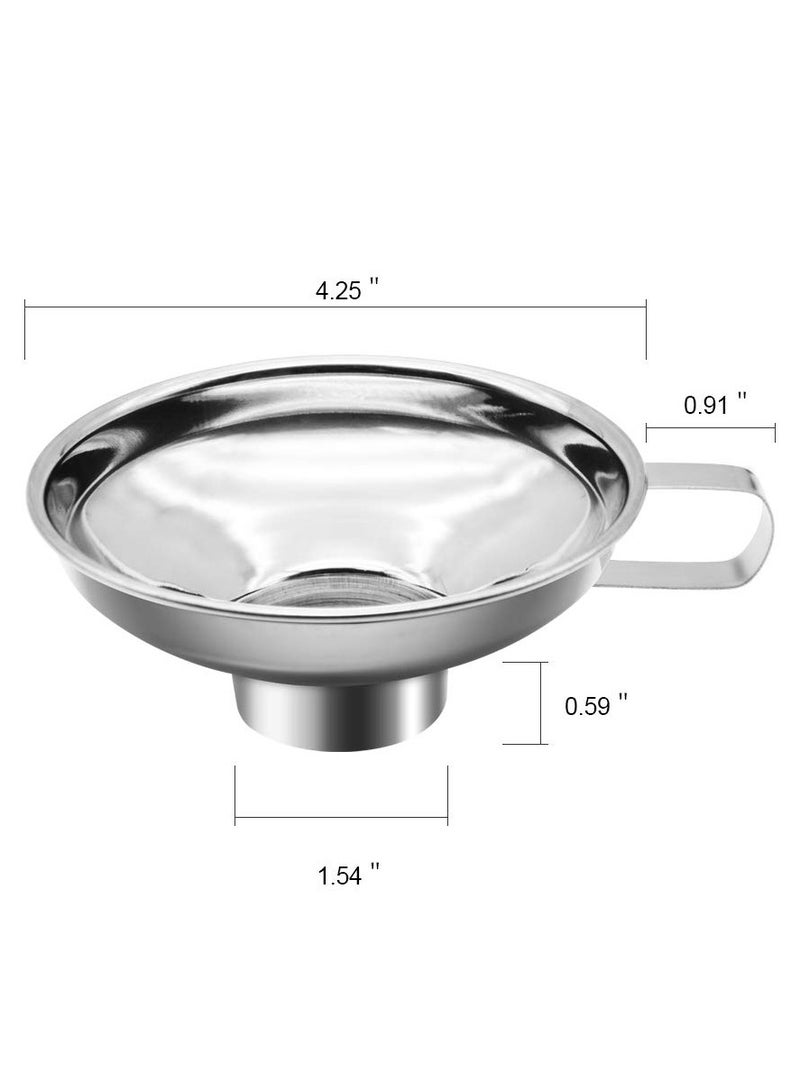 إسكدنيا 2 عبوة طقم قمع تعليب من الفولاذ المقاوم للصدأ - للجرار العريضة، لنقل السوائل والمكونات الجافة - Image 2