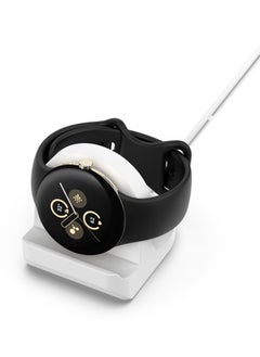 Charger Dock Compatible with Google Pixel Watch 2 Portable Silicone Stand Charging Station for Google Pixel Watch 2 Accessories (White)
