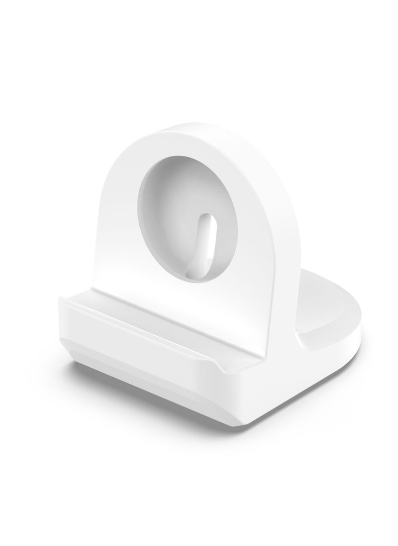 Generic - Charger Dock Compatible with Google Pixel Watch 2 Portable Silicone Stand Charging Station for Google Pixel Watch 2 Accessories (White) - Image 1