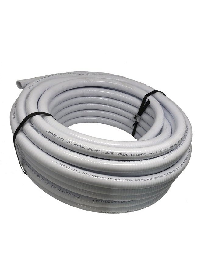 Sealproof 2" Dia Flexible PVC Pipe, Pool and Spa Hose Tubing, Made In USA, Schedule 40 2-Inch, 50 FT, White - Image 2