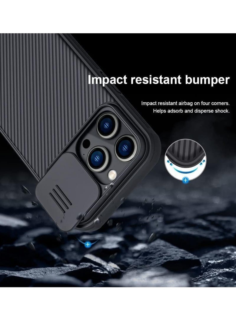 Protective Case Compatible with iPhone 14 Pro Max – Shockproof Back Cover with Sliding Camera Lens Protector, Anti-Scratch Matte Finish, Slim Fit TPU Bumper, Raised Edges for Screen & Camera Protection, Secure Grip Phone Case – 6.7 Inch  - Image 4