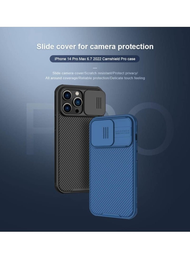 Protective Case Compatible with iPhone 14 Pro Max – Shockproof Back Cover with Sliding Camera Lens Protector, Anti-Scratch Matte Finish, Slim Fit TPU Bumper, Raised Edges for Screen & Camera Protection, Secure Grip Phone Case – 6.7 Inch  - Image 2