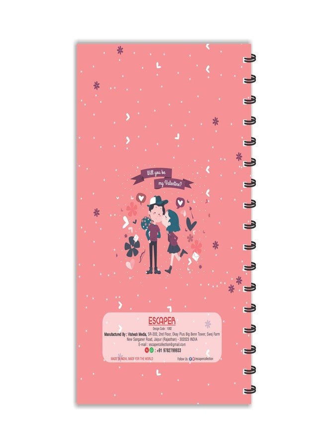 ESCAPER Will You Be My Valentine Diary, Designer Diary Ruled-A5 Size, Love Diary, Valentine Diary, Quotes Diary, Diary Notepad, Diary for Office, Diary for Gift - Image 2