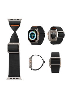Watch Strap for Apple Ultra Watch Band 49mm/45mm/44mm/42mm, 1 Black Nylon Watch Strap for Apple Watch Ultra Band(49mm)/for Series 3/2/1(42mm)/for Series 8/7(45mm)/for Series SE2/6/SE/5/4(44mm)