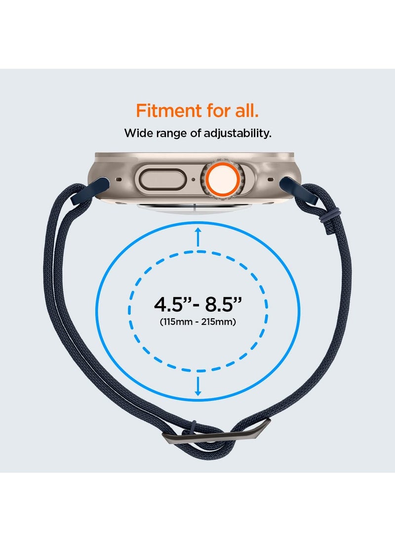 KASTWAVE - Watch Strap for Apple Ultra Watch Band 49mm/45mm/44mm/42mm, 1 Black Nylon Watch Strap for Apple Watch Ultra Band(49mm)/for Series 3/2/1(42mm)/for Series 8/7(45mm)/for Series SE2/6/SE/5/4(44mm) - Image 1