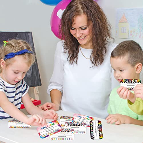 KIUKIUO 320 Pieces Punch Cards Incentive Student Reward Card Awards Loyalty Cards for Classroom Kids Behavior Teachers Students Business Punch 3.5 x 2 Inch（4 Styles） - Image 5