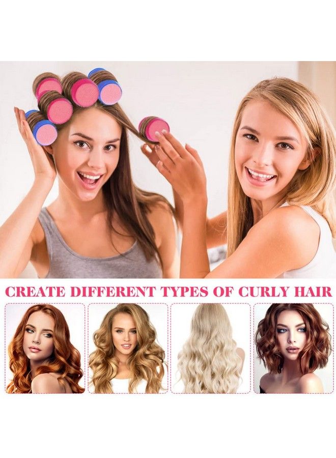 Uonlytech مجموعة 8 قطع من اسفنجات الشعر لعمل التجاعيد، رولز شعر ذاتية الالتصاق، أدوات تصفيف الشعر للنساء والفتيات ذوات الشعر الطويل باللون الأزرق - Image 3